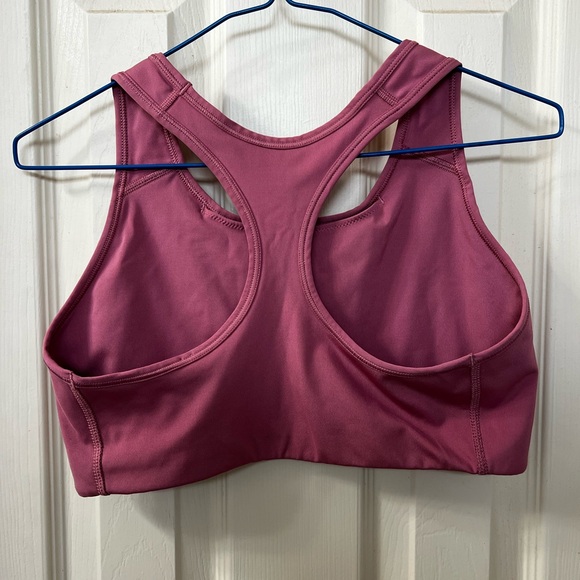 Nike Dri-Fit Women’s Rosewood/white large razorback sports bras. - Picture 2 of 5